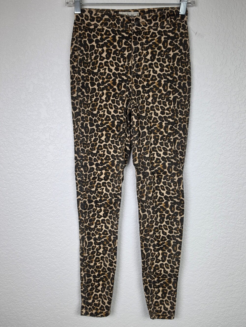 Free People Cotton Leopard Cheetah Size 24 Skinny Jeans